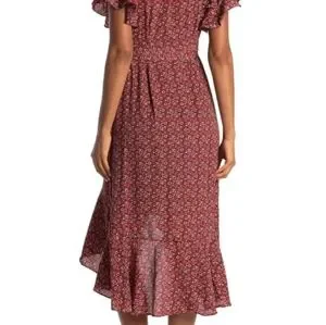 long sleeve midi dress slit Anjela Long Sleeve Thigh Split Midi Dress Champagne